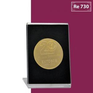 RECONOCIMIENTO DE ACRICILO CON MONEDA FOTOGRABADA DE 4.8 CM